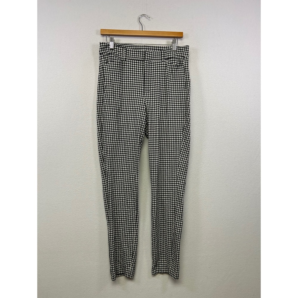 Old Navy Dark Academia Tall 10 Black White Houndstooth High Rise Pixie Pants